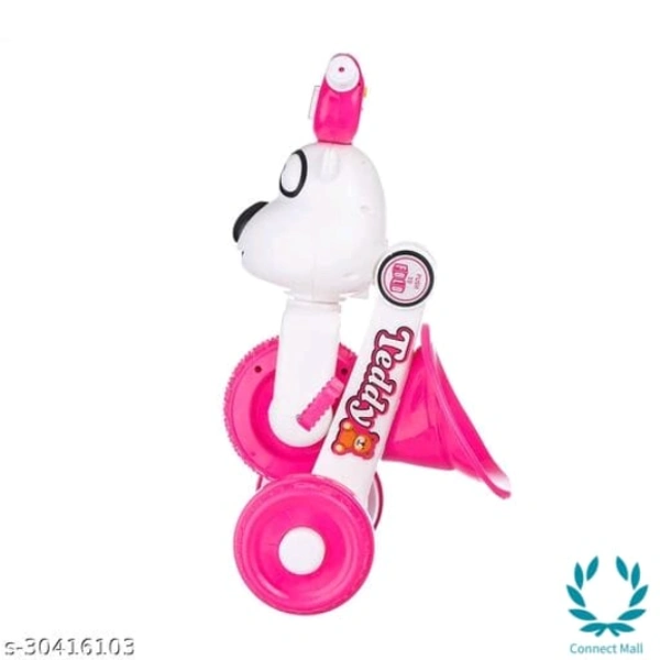 NHR Teddy Foldable Tricycle with Backrest Seat for Boys and Girls - 3 Years Kids, Pink, Plastic, Tricyle For Kids, Multipack:1